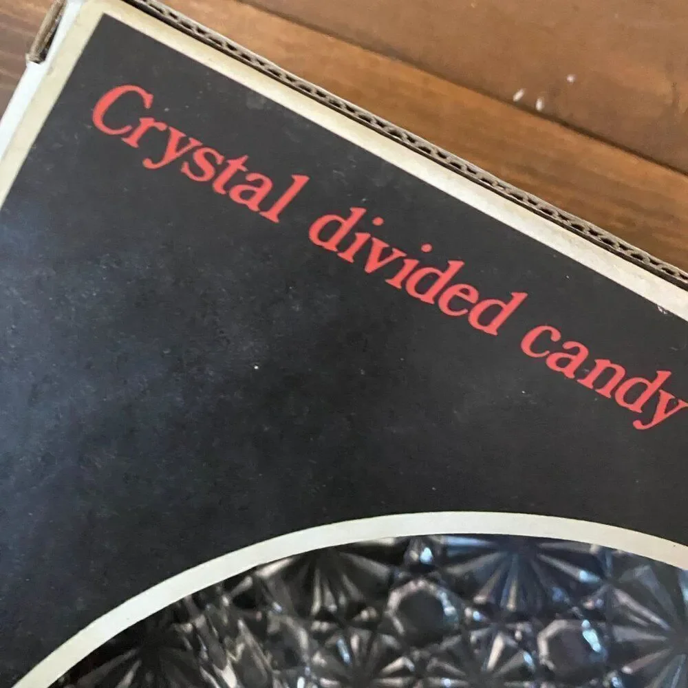 Vintage Crystal Divided Candy Dish Veropa